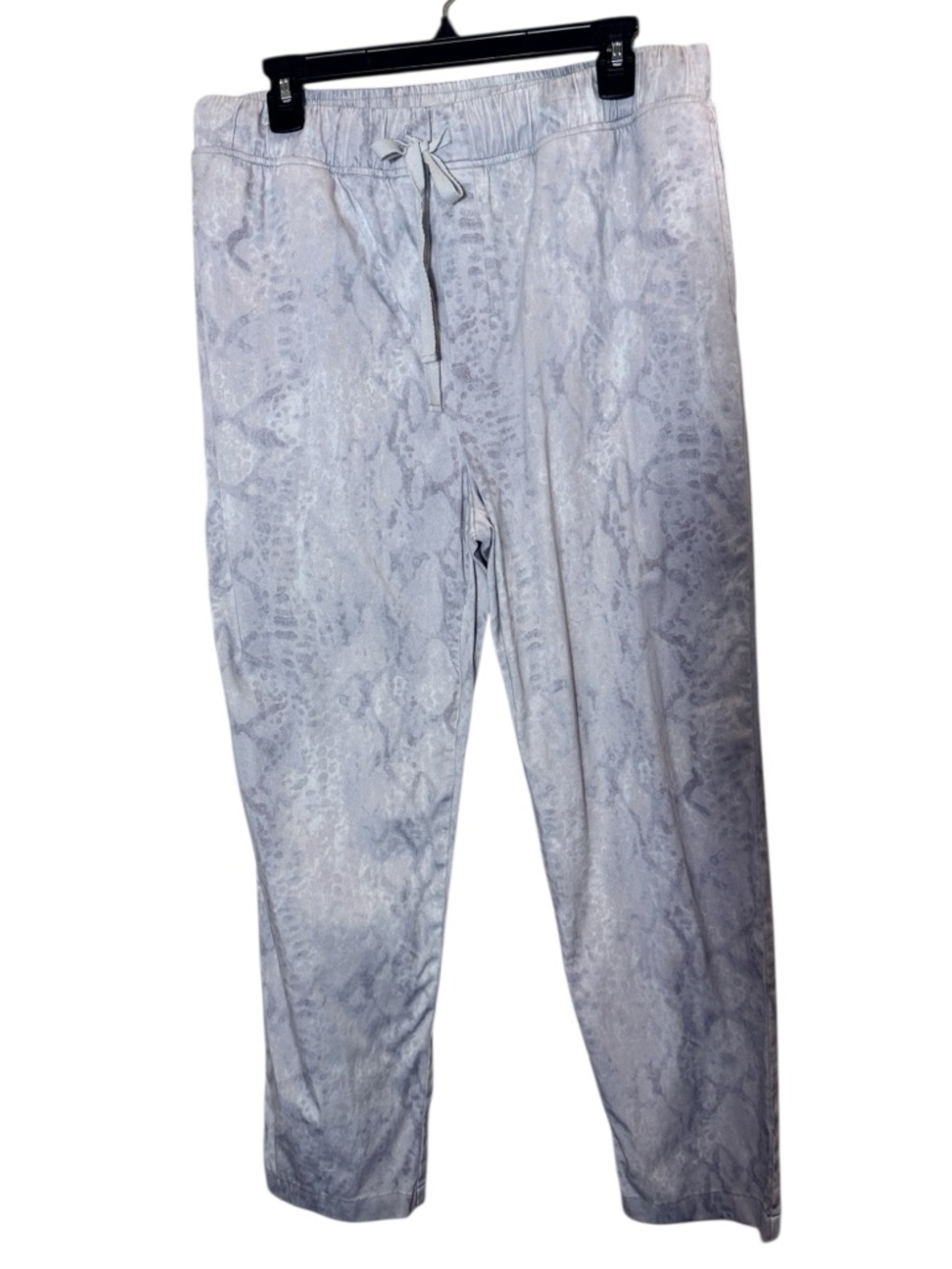 cloth & stone Women’s Light Gray Snake-Print Drawstring Joggers sz L